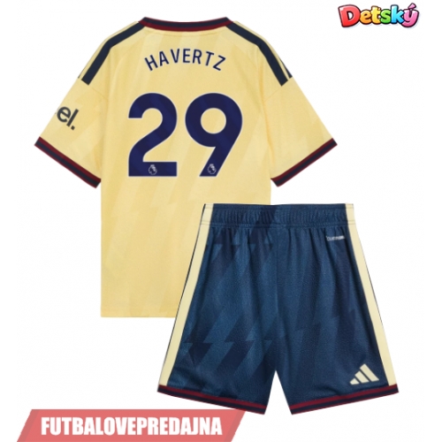 Lacne Dětský Futbalové dres Arsenal Kai Havertz #29 2026-27 Krátky Rukáv - Tretina (+ trenírky)
